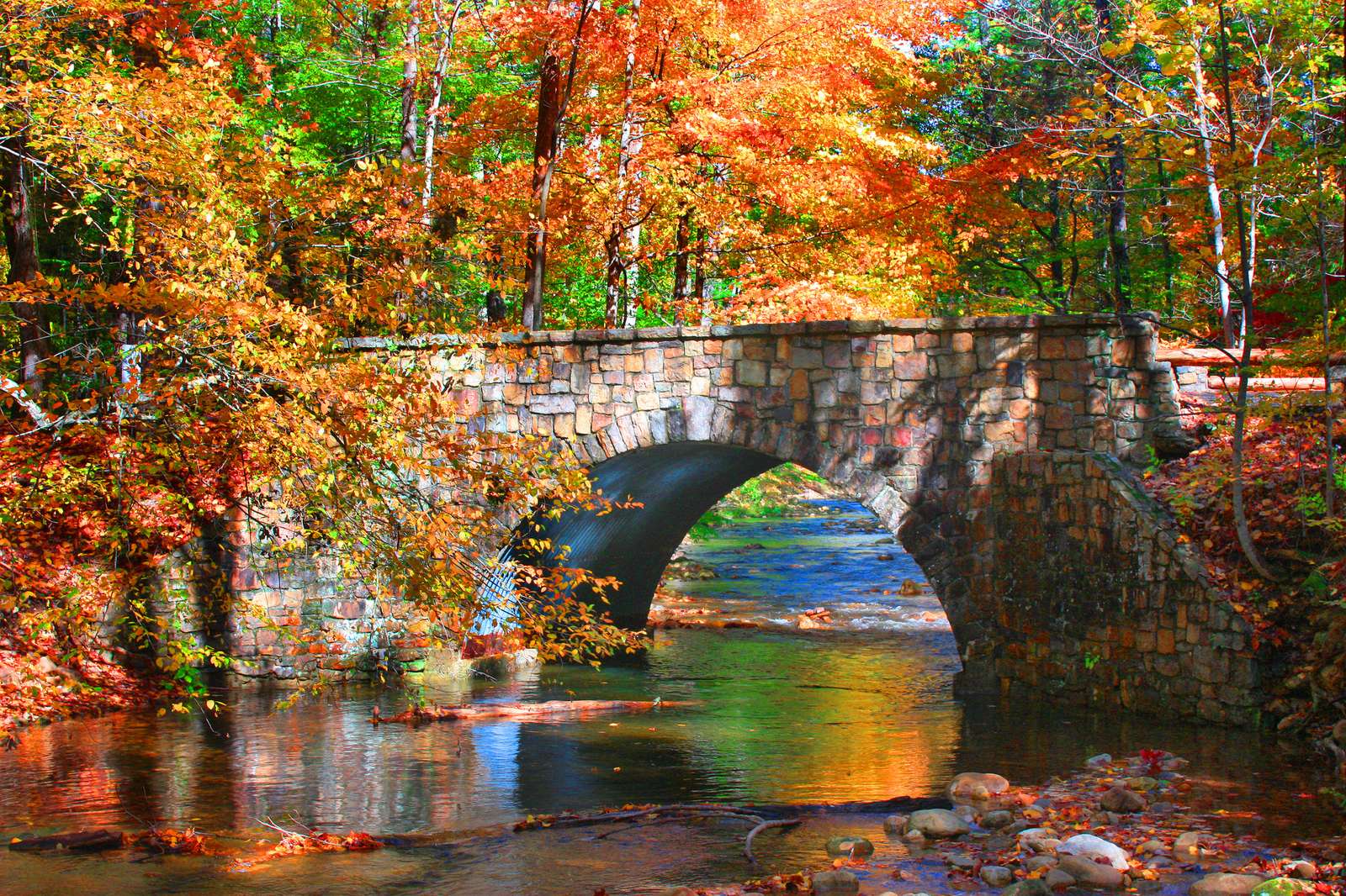 Bridge Fall puzzle online from photo