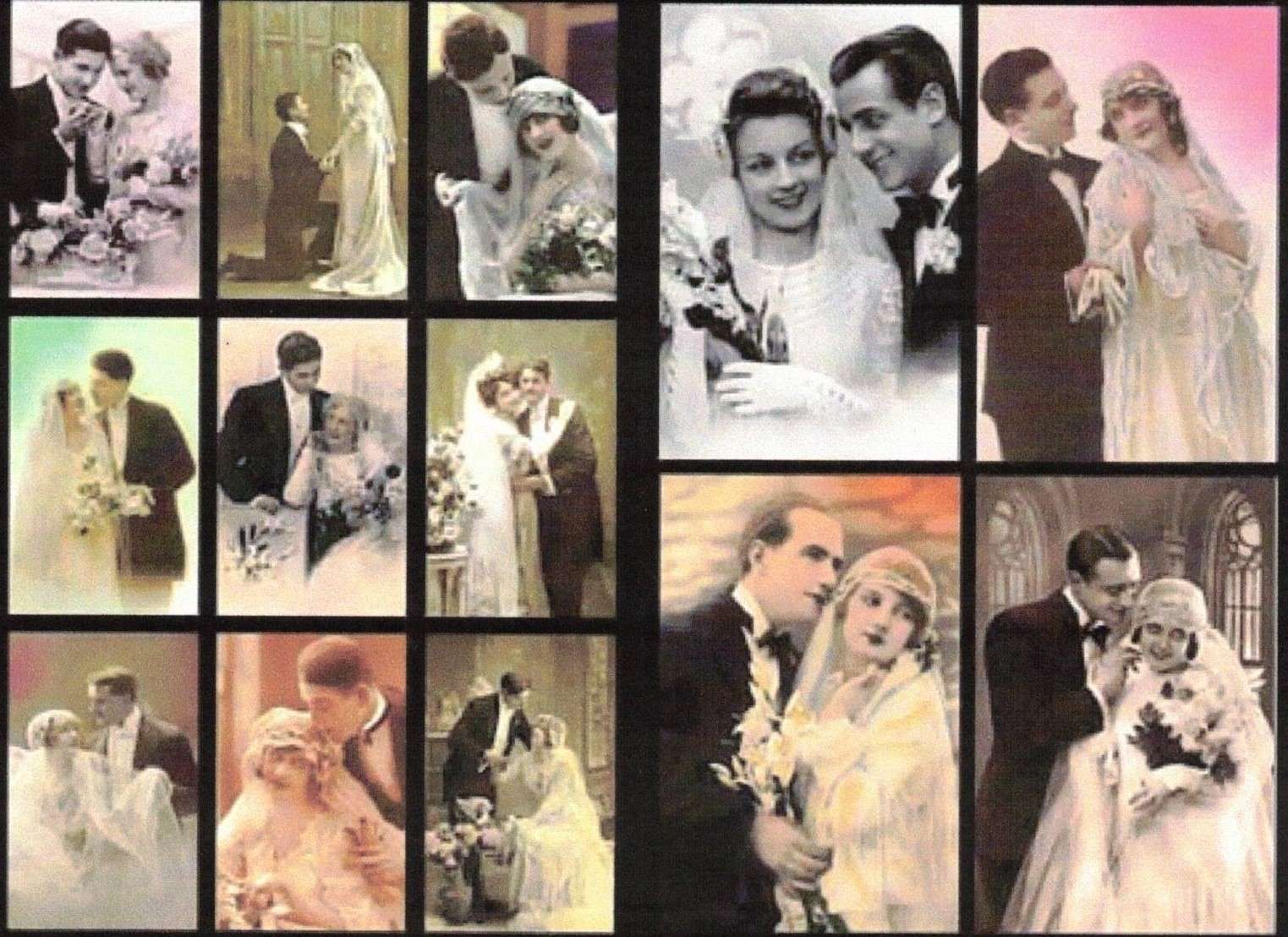 vintage wedding photos puzzle online from photo