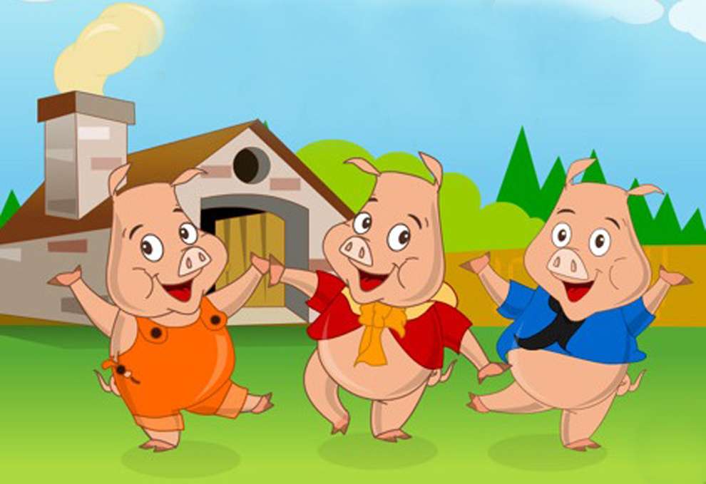 Tre små grisar Pussel online