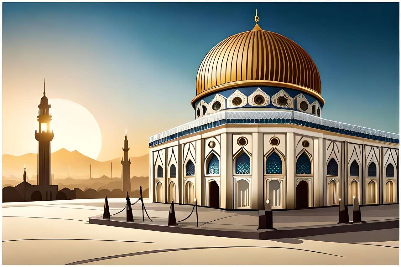 Dome of rock puzzle online from photo