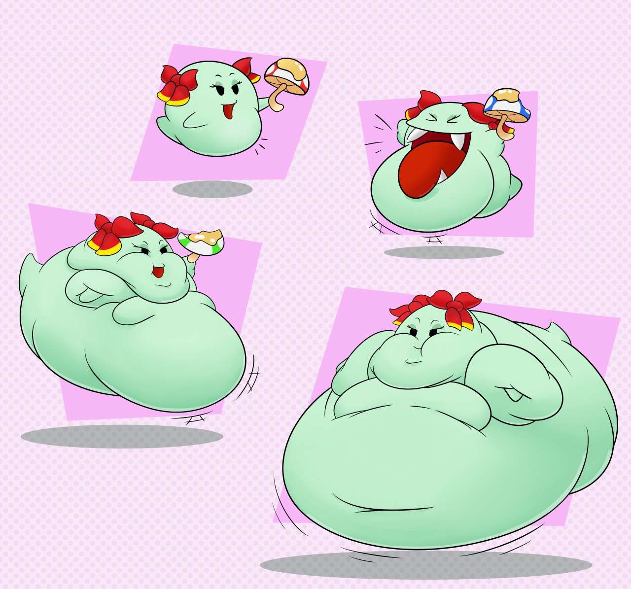 Gewichtszunahme durch Fat Lady Boo Pilze Online-Puzzle