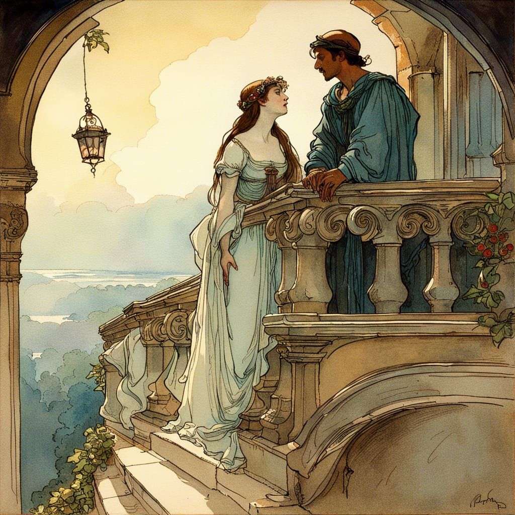 Ромео и Жулиета онлайн пъзел от снимка