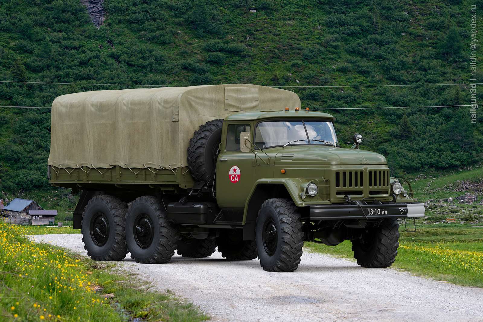 армійська вантажівка скласти пазл онлайн з фото