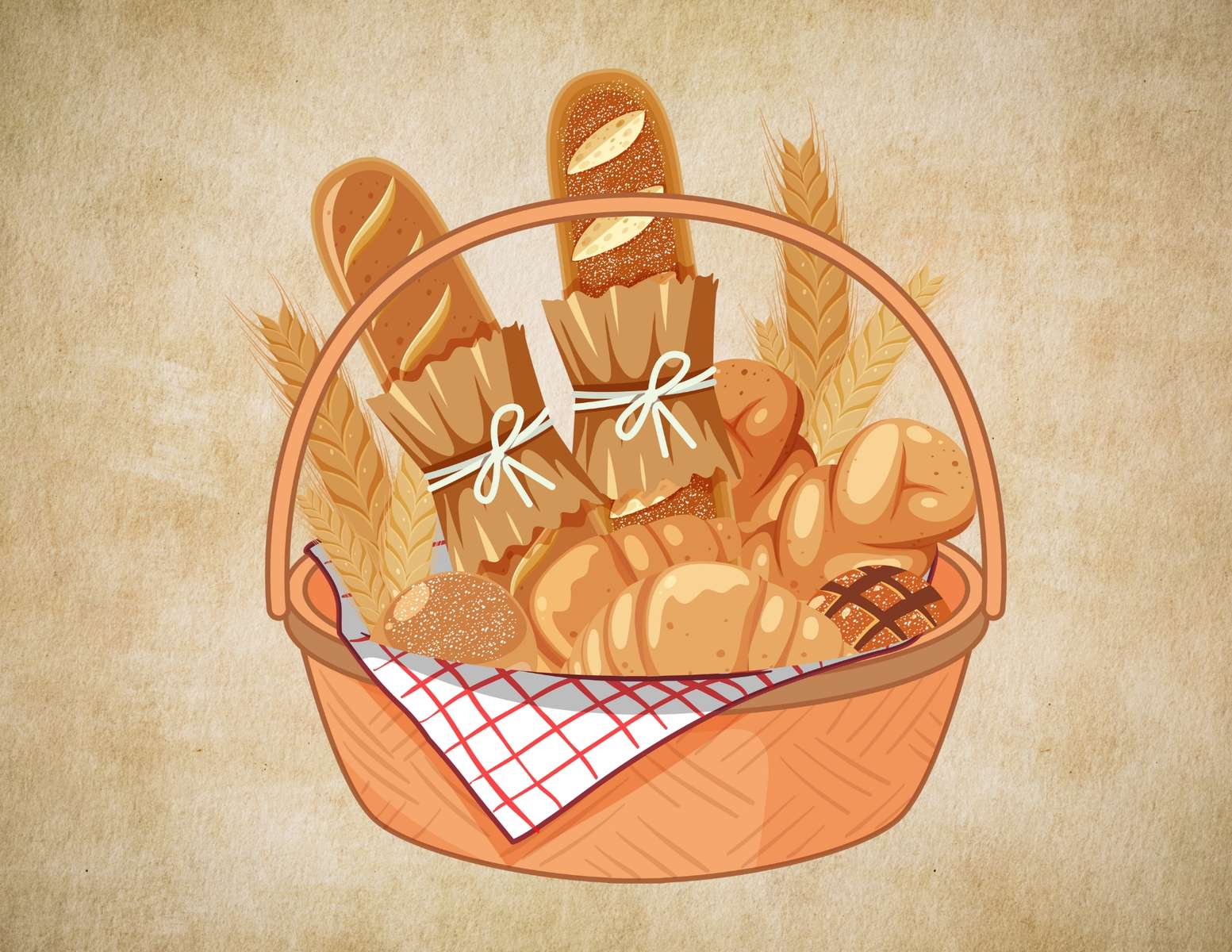 кошница за хляб онлайн пъзел от снимка