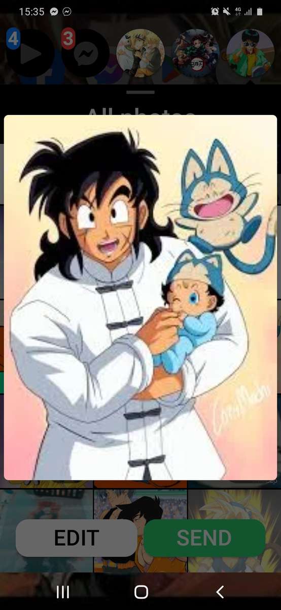 Yamcha family puzzle online from photo