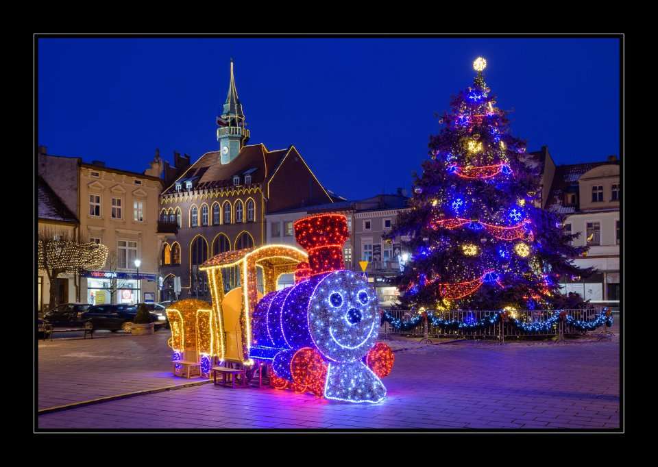Karácsonyi vonat puzzle online fotóról