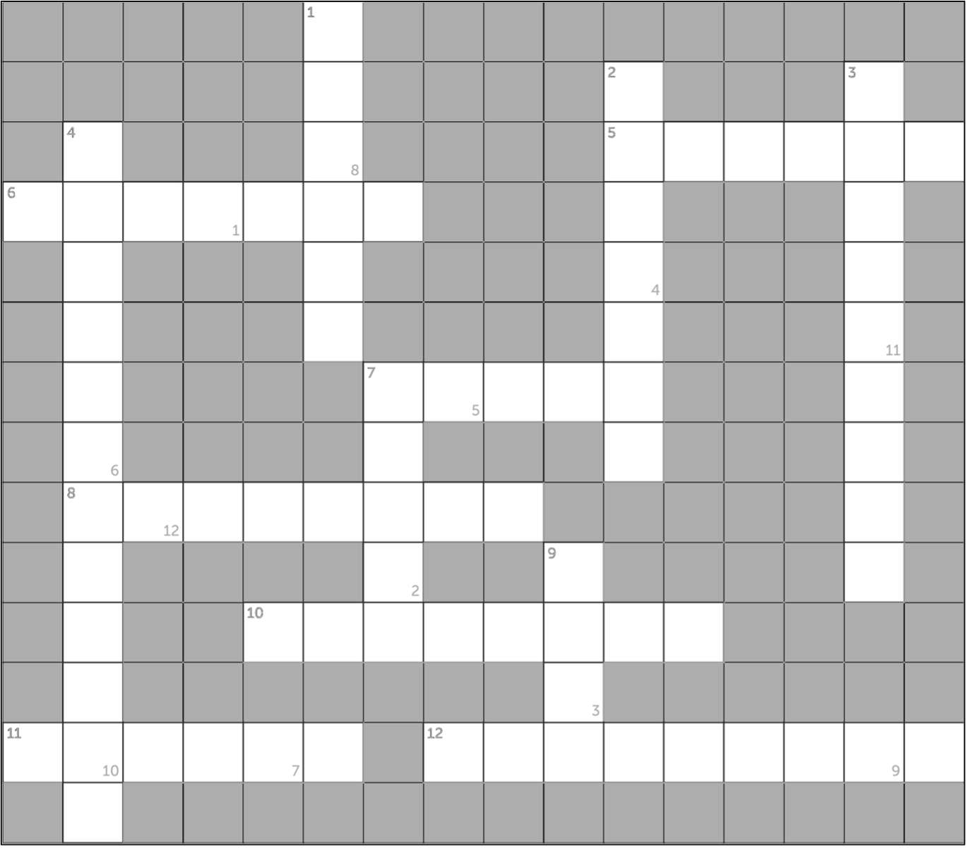 Křížovka online puzzle