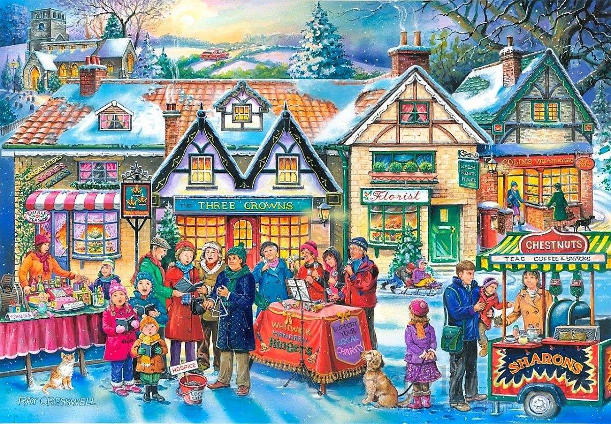 Christmas Eve fair puzzle online from photo