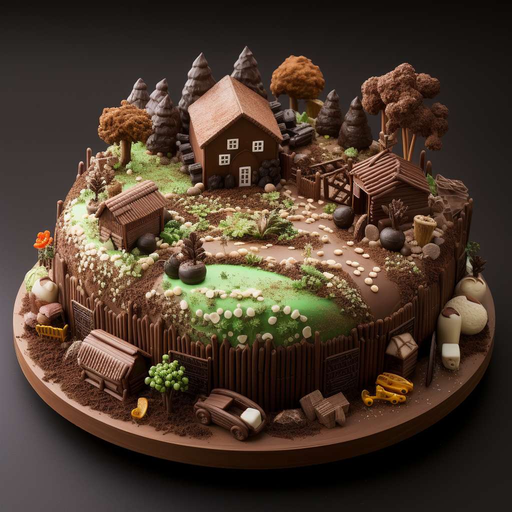 chocoladetaart boerderij online puzzel