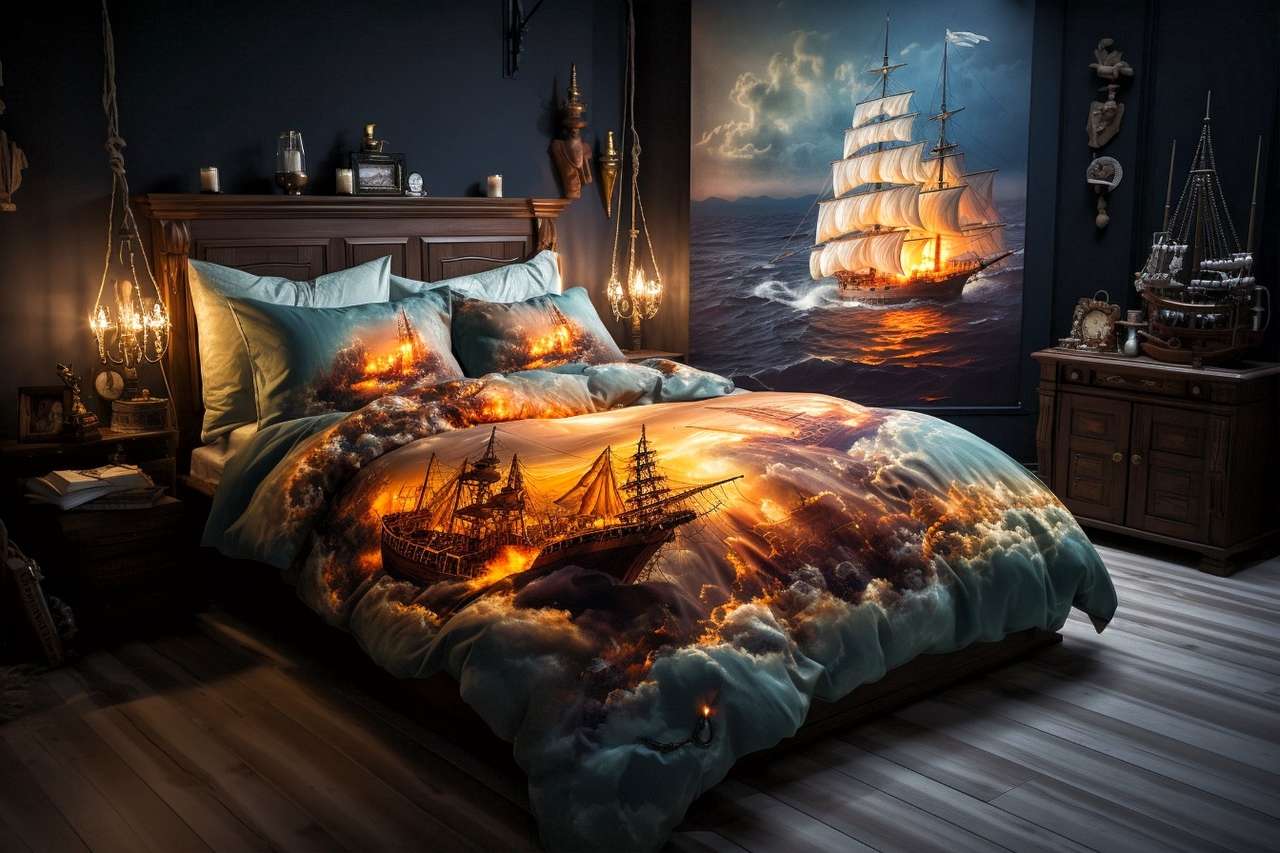 Pirates bedroom puzzle online from photo