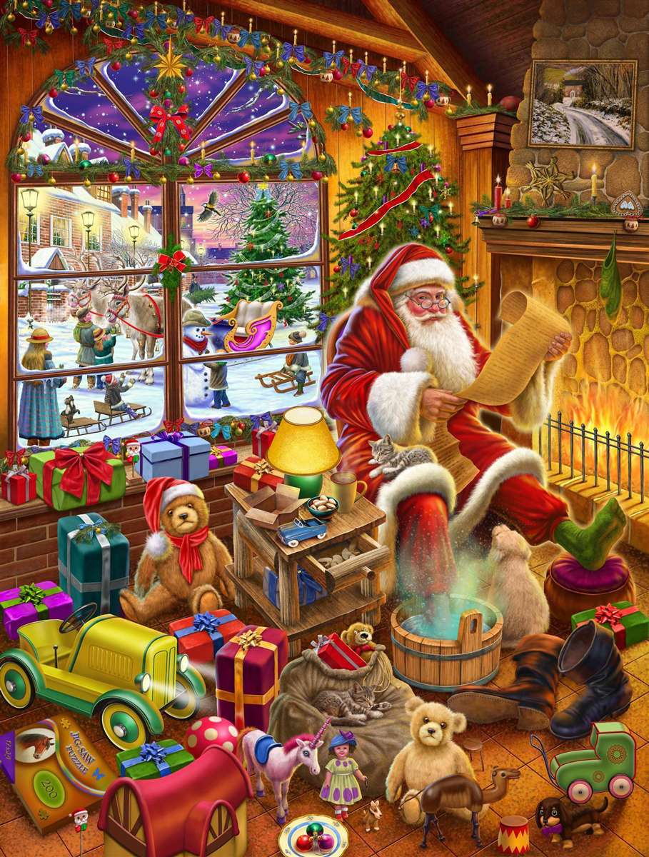 Vánoční plakát online puzzle
