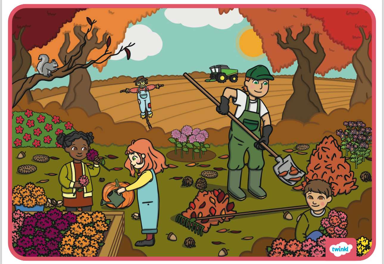 Colorido jardín de otoño puzzle online a partir de foto