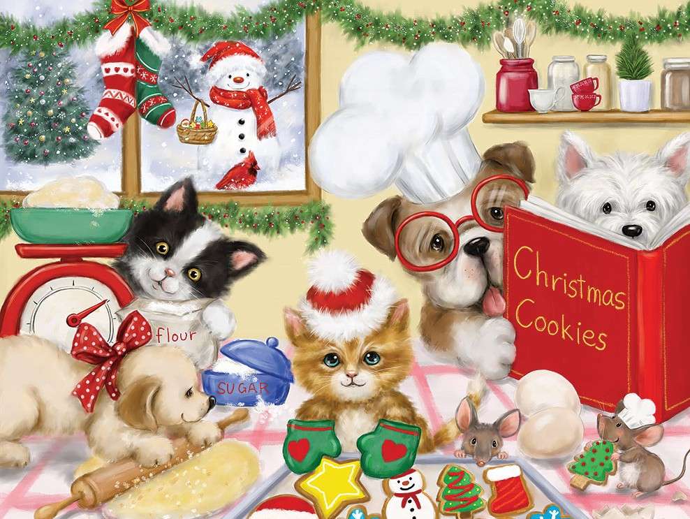 Christmas Cookie Critters puzzle online from photo