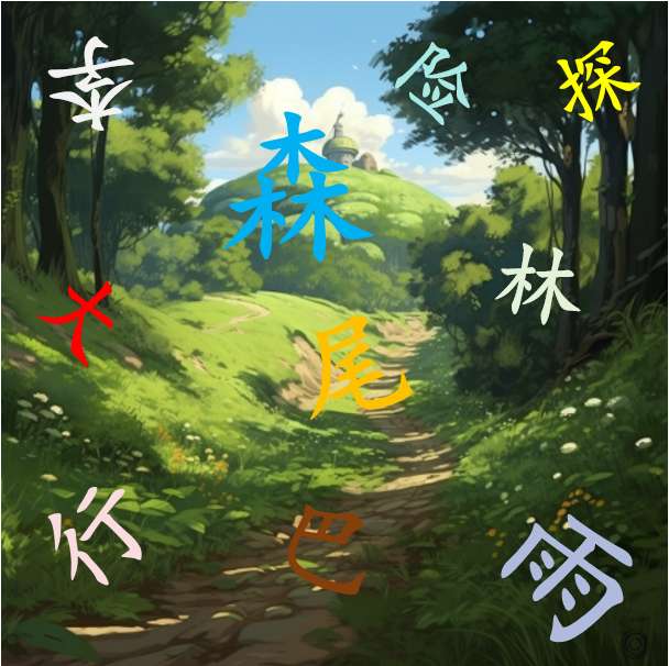 汉字拼图第五册第十课 online puzzel