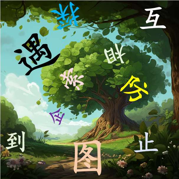 汉字拼图第六册第四 онлайн пъзел от снимка