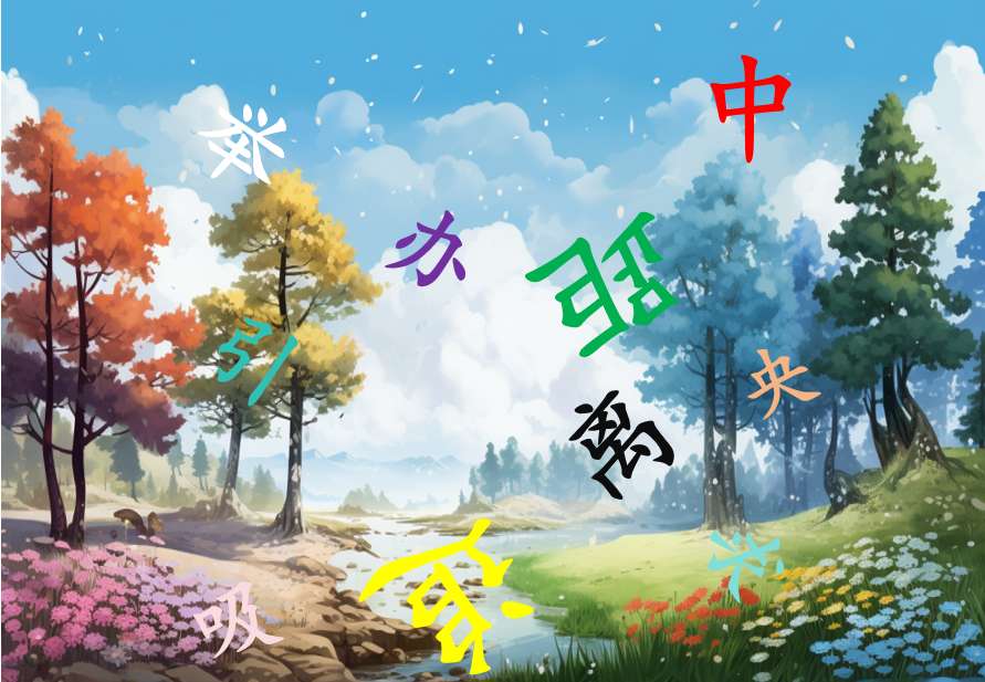 汉字，拼读第五课定一个 puzzle online a partir de foto