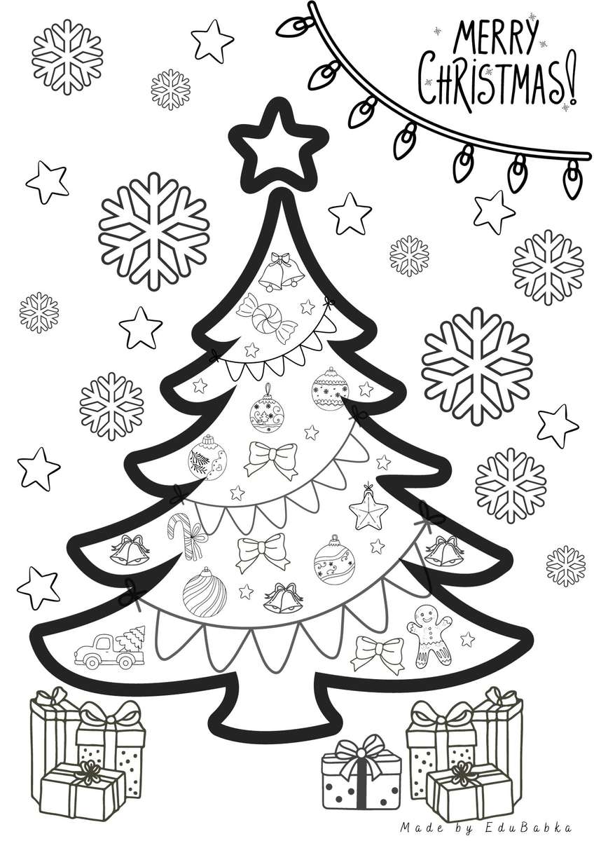 Christmas tree puzzle online puzzle