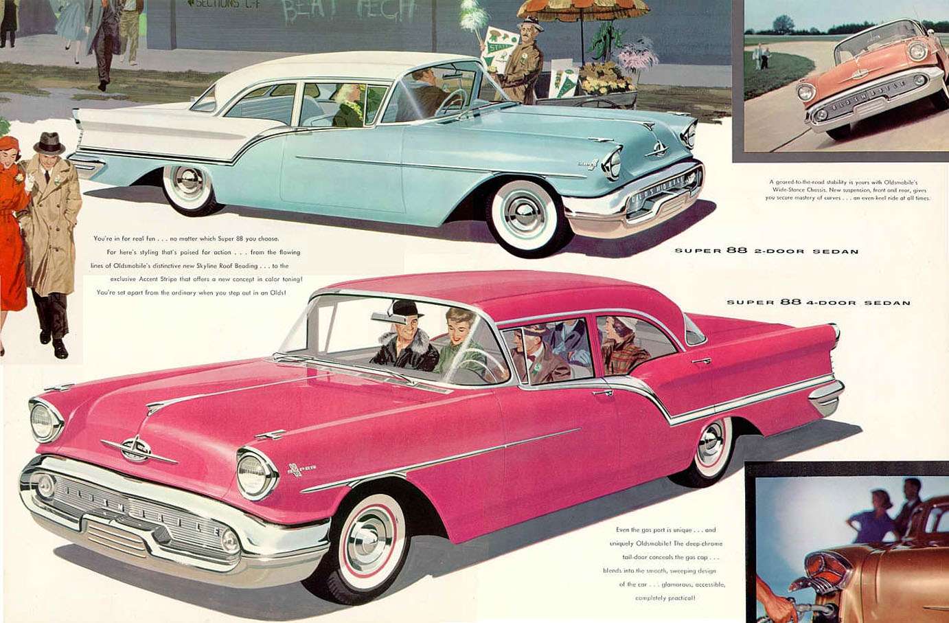 Sedãs Oldsmobile 1957 puzzle online a partir de fotografia