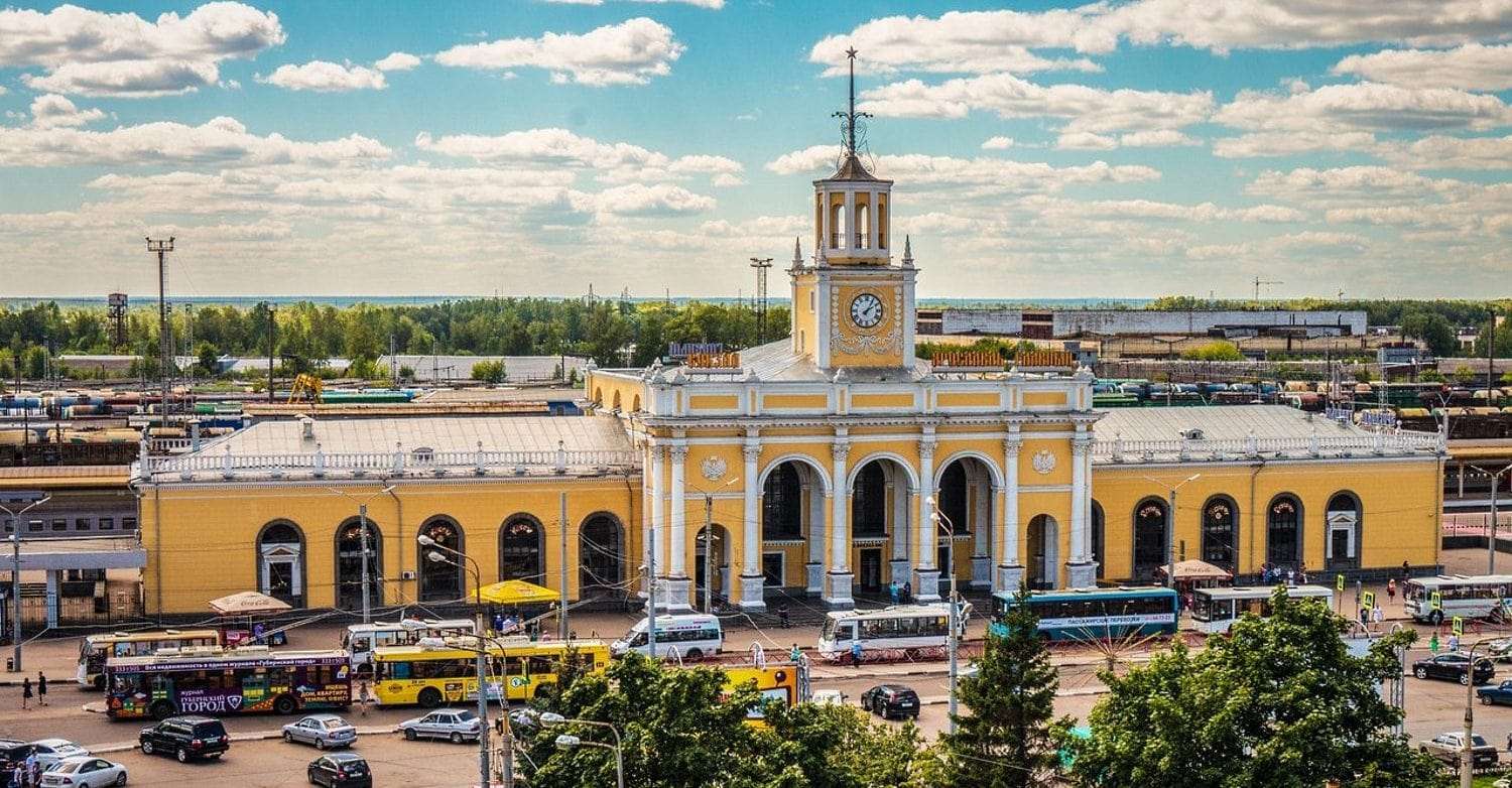 Treinstation Russische Spoorwegen online puzzel