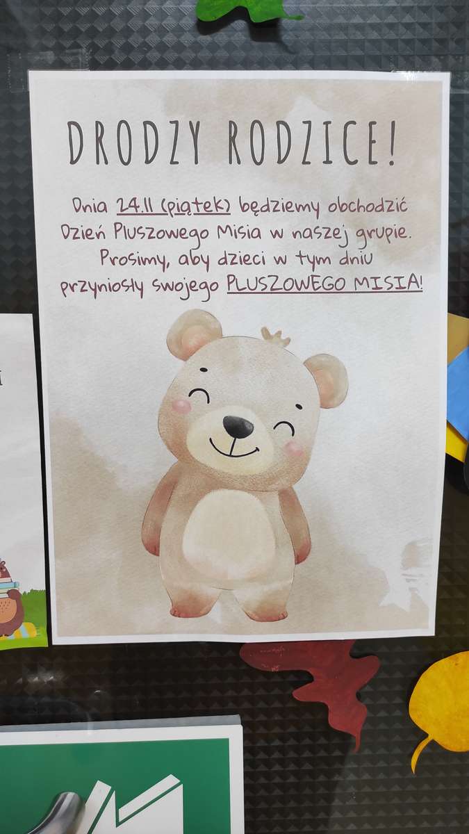 Dag van de teddybeer online puzzel