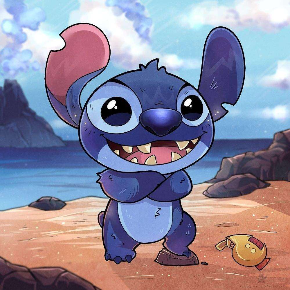 Stitch cartoon puzzle online from photo