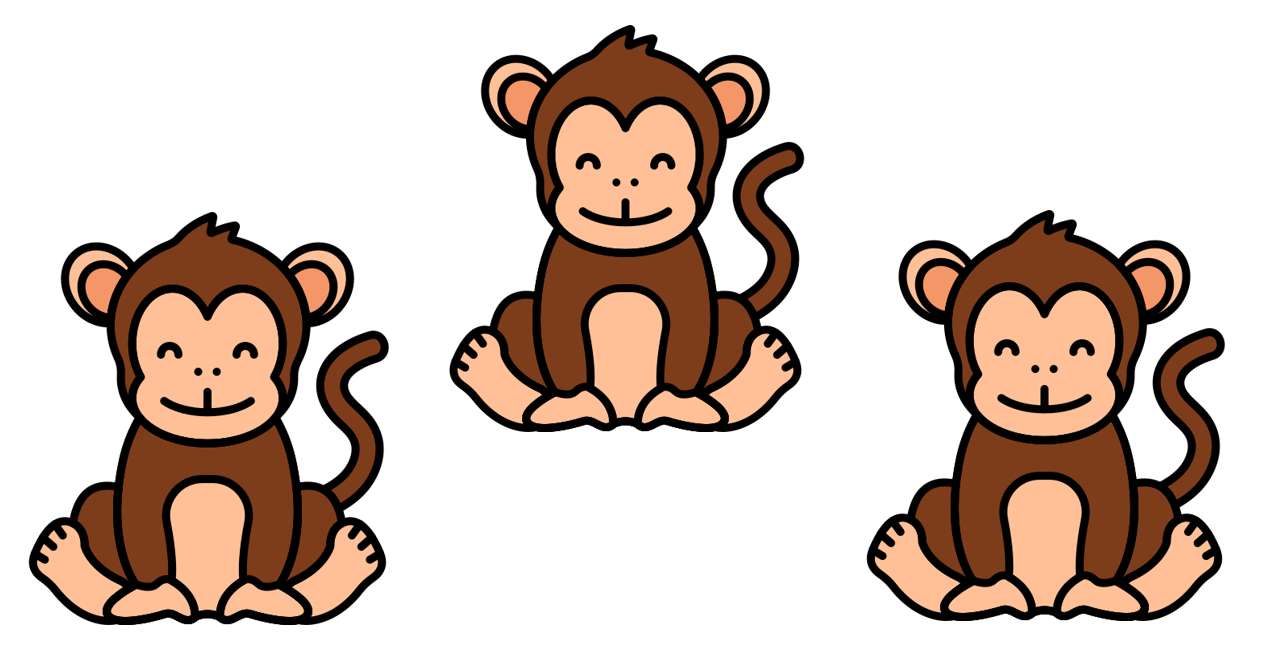 monkey. picture puzzle online from photo