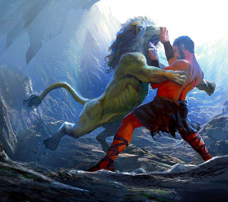 Ο Ηρακλής και το λιοντάρι της Νεμέας online puzzle