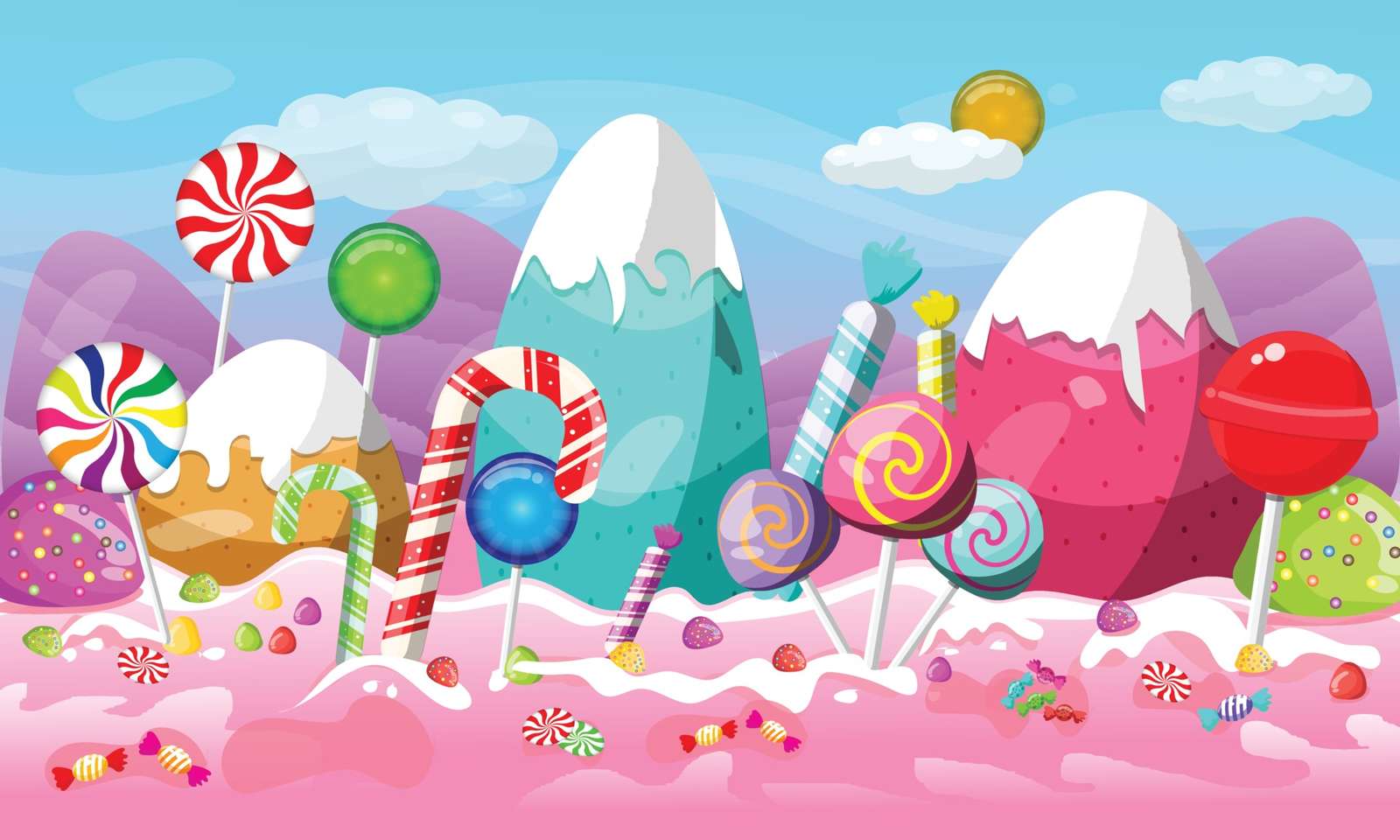 Candy krajina online puzzle