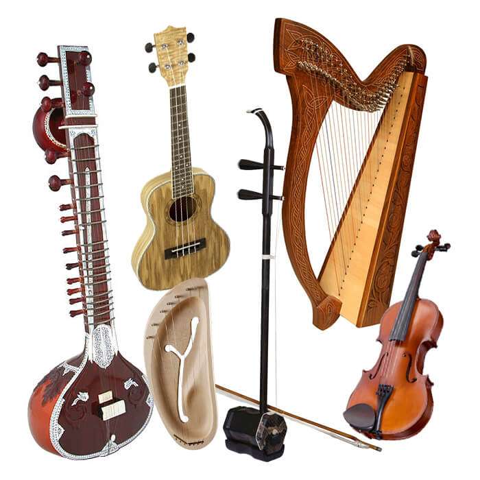 Muziekinstrumenten puzzel online van foto