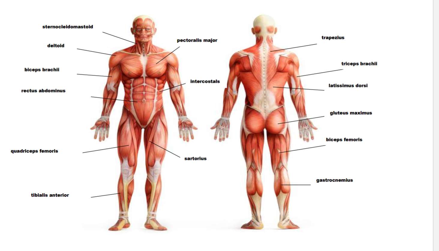 主要な筋肉群 写真からオンラインパズル