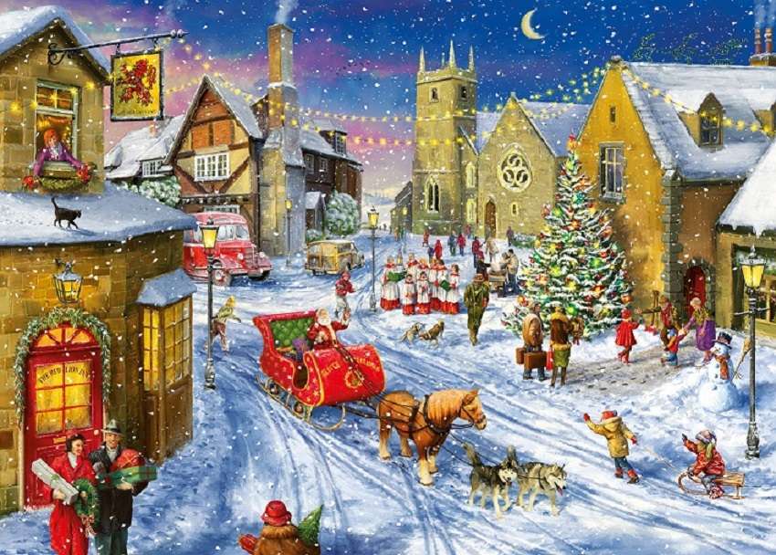 Santa is coming puzzle online from photo