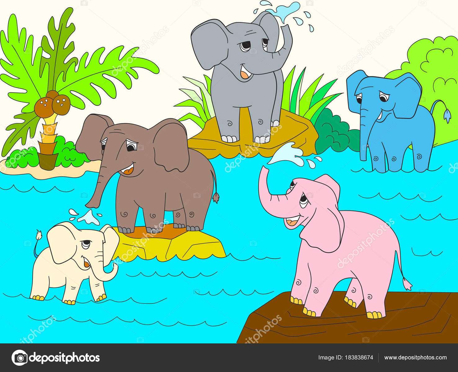 Baby elephant puzzle online from photo