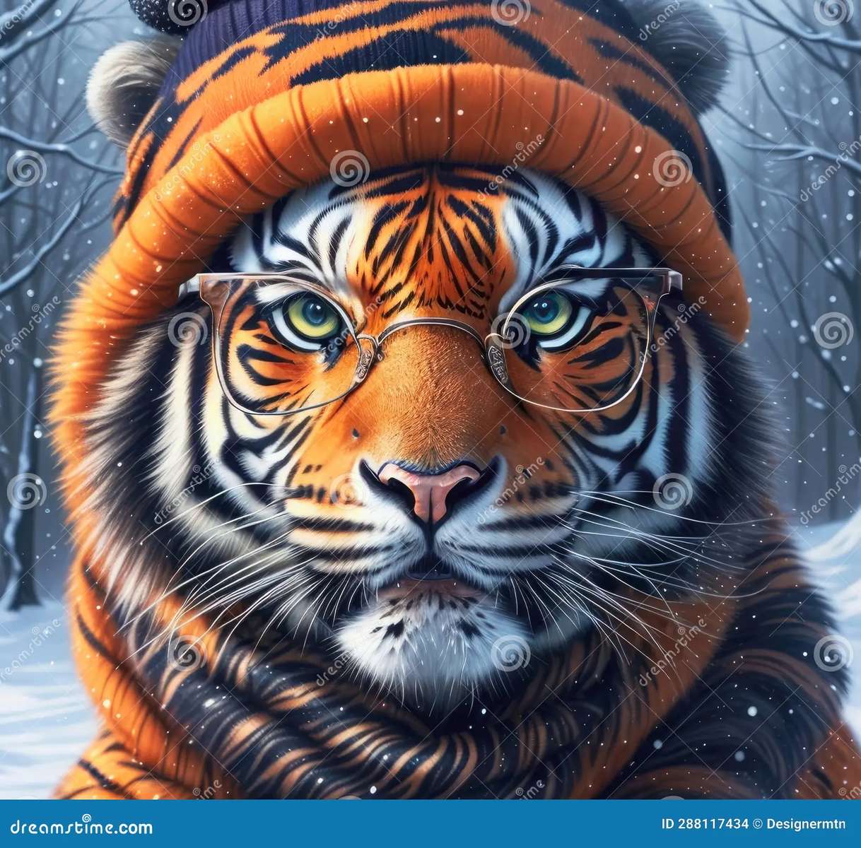 Фото тигра скласти пазл онлайн з фото