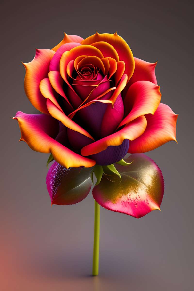 přírodní růže online puzzle