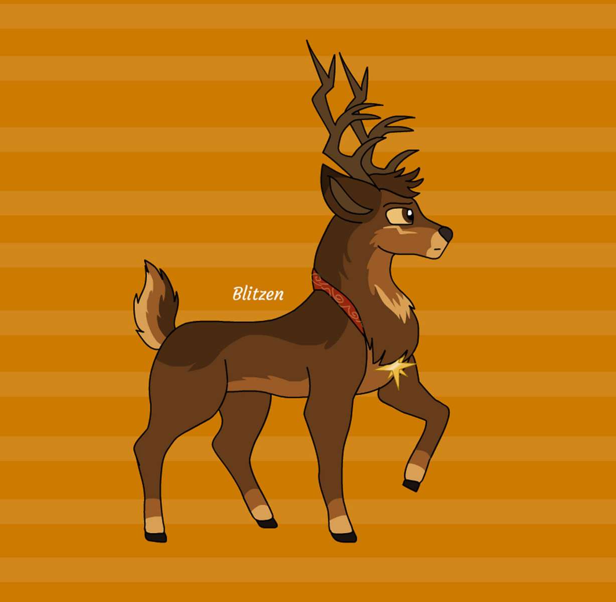 Blitzen - Rendier online puzzel