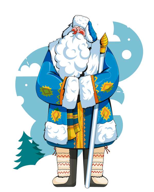 Father Frost puzzle online from photo