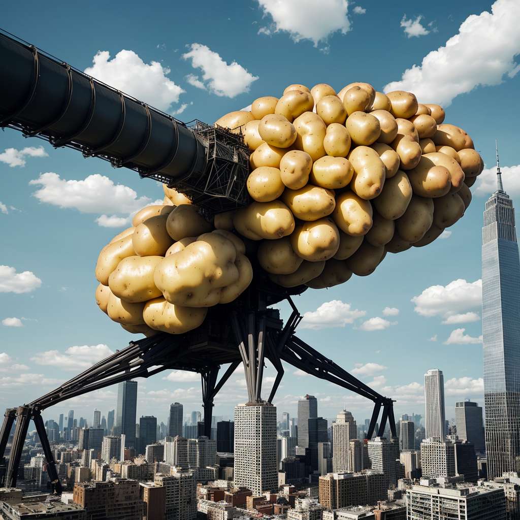 Картофеният паяк яде капитализма онлайн пъзел от снимка