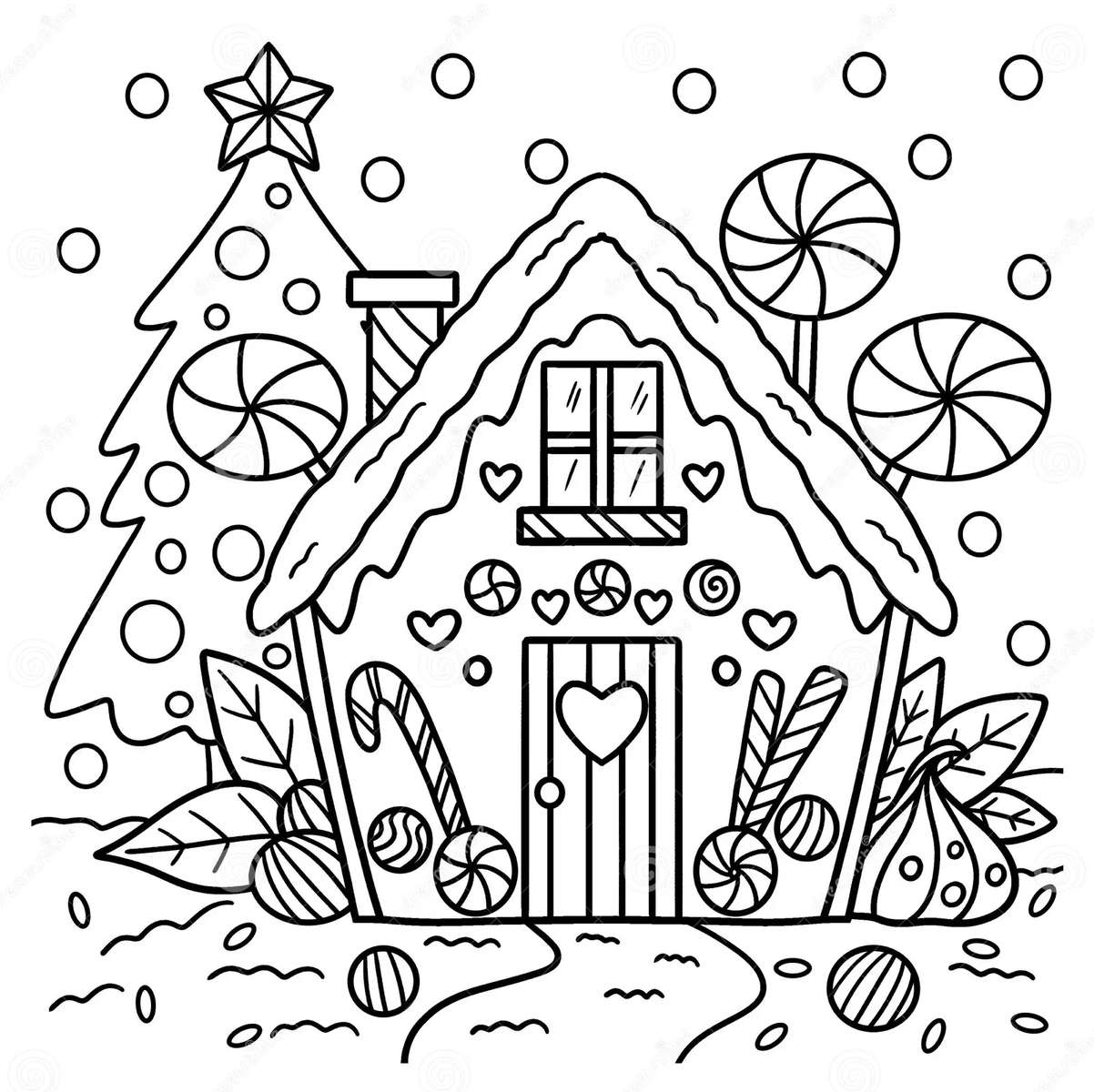 Gingerbread house online puzzle