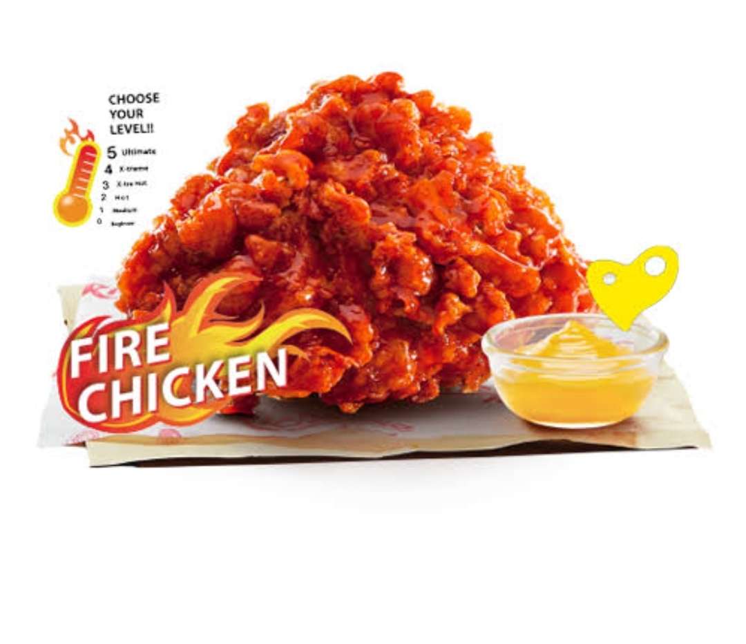 Жареная курица на огне пазл онлайн из фото