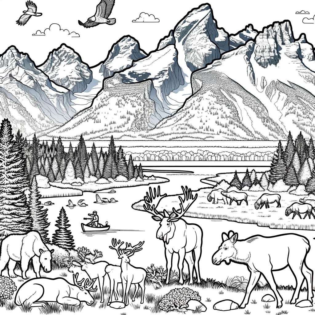 Tetons and Animals online puzzle