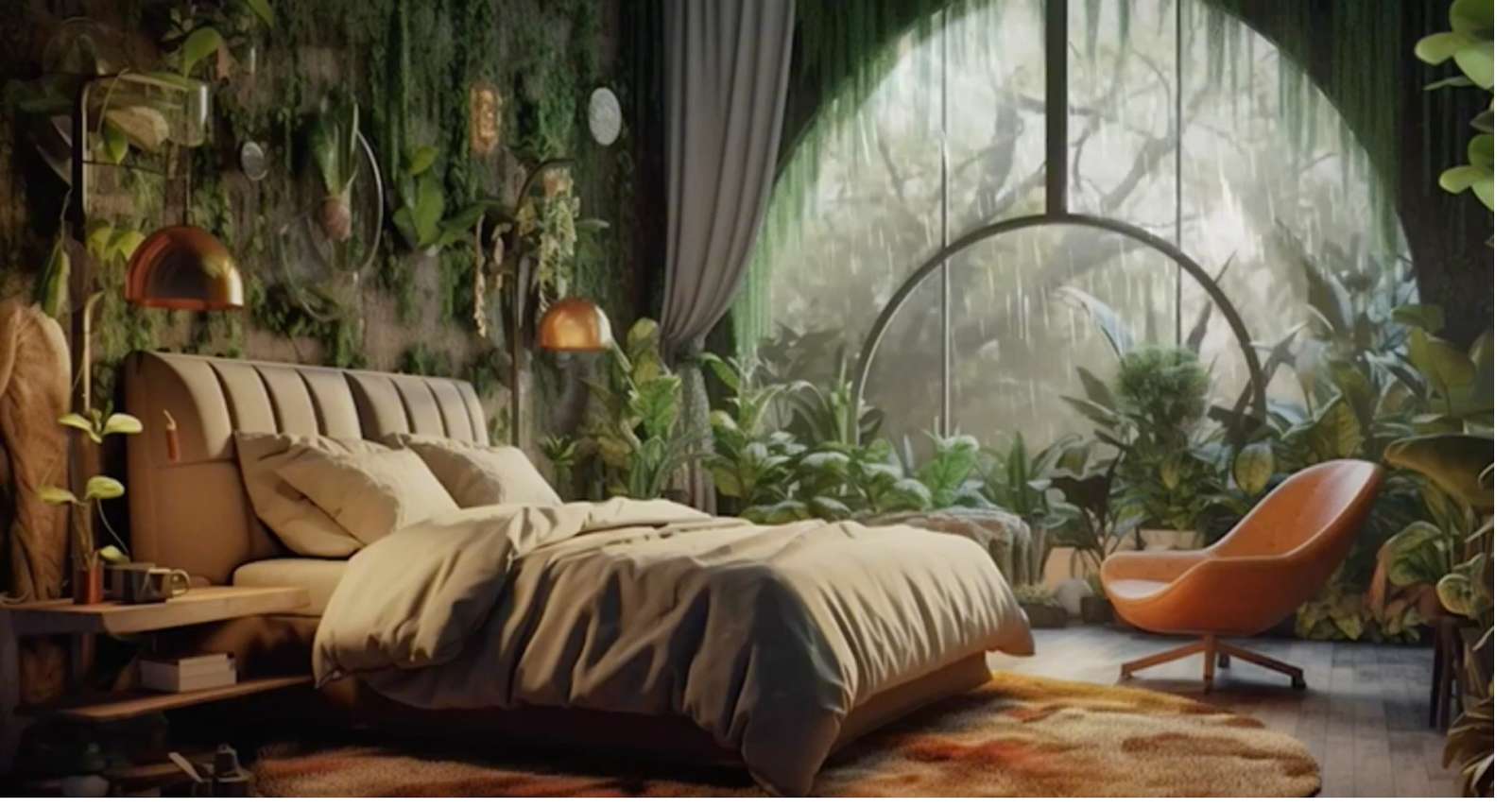 Verde della camera da letto puzzle online da foto