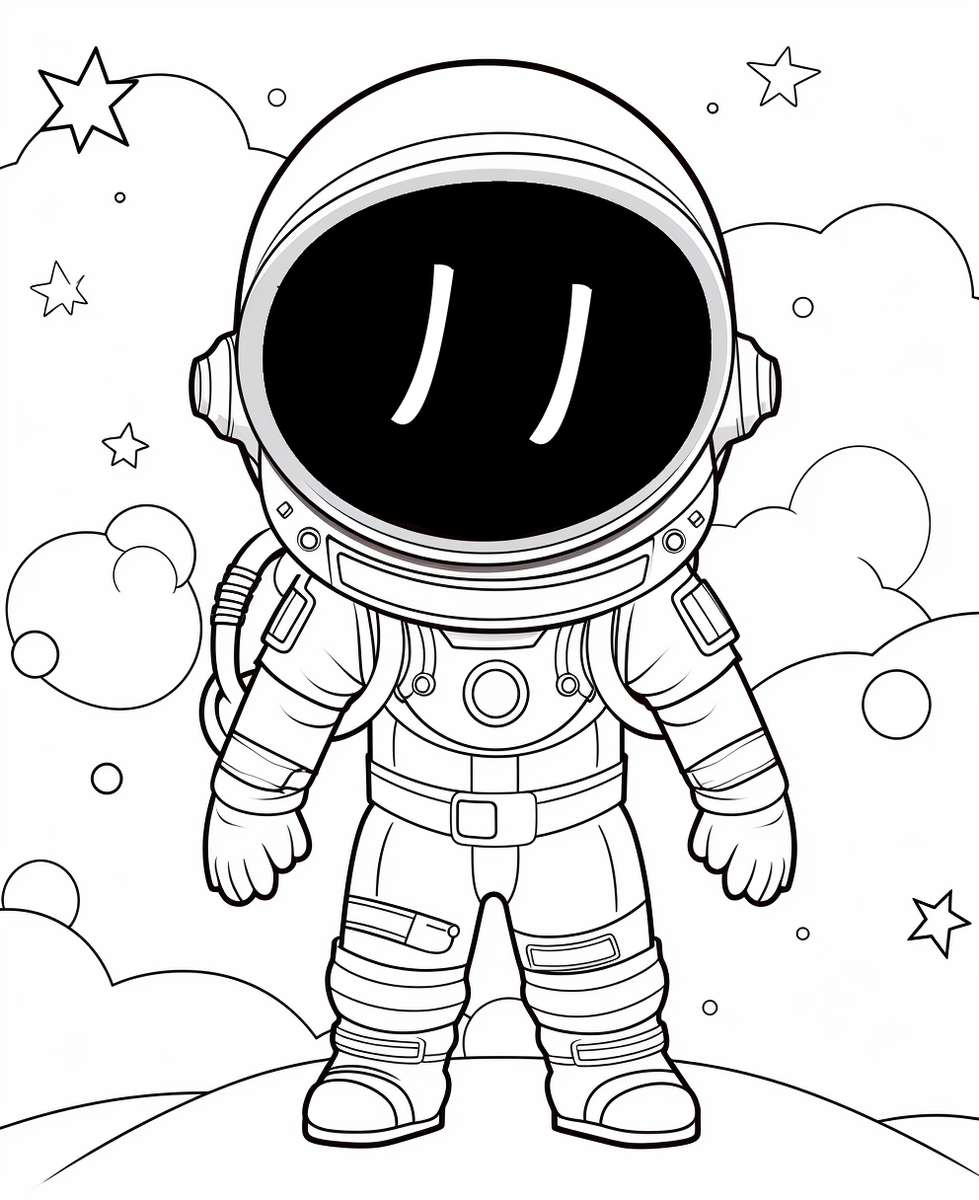 Spaceman puzzle online from photo