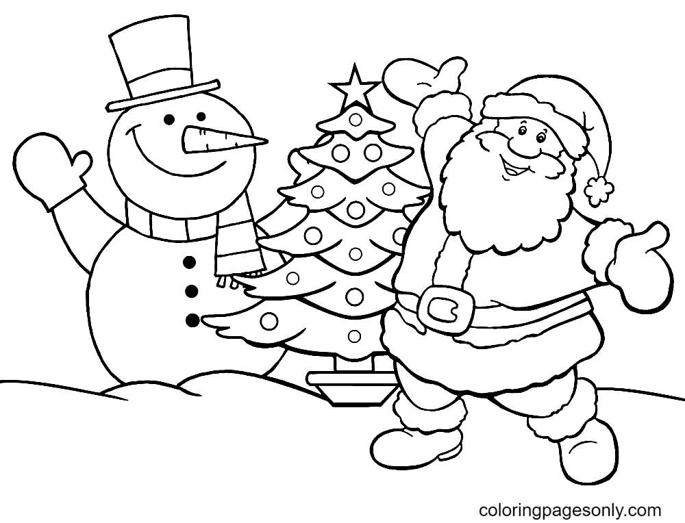 Babbo Natale-pupazzo di neve puzzle online