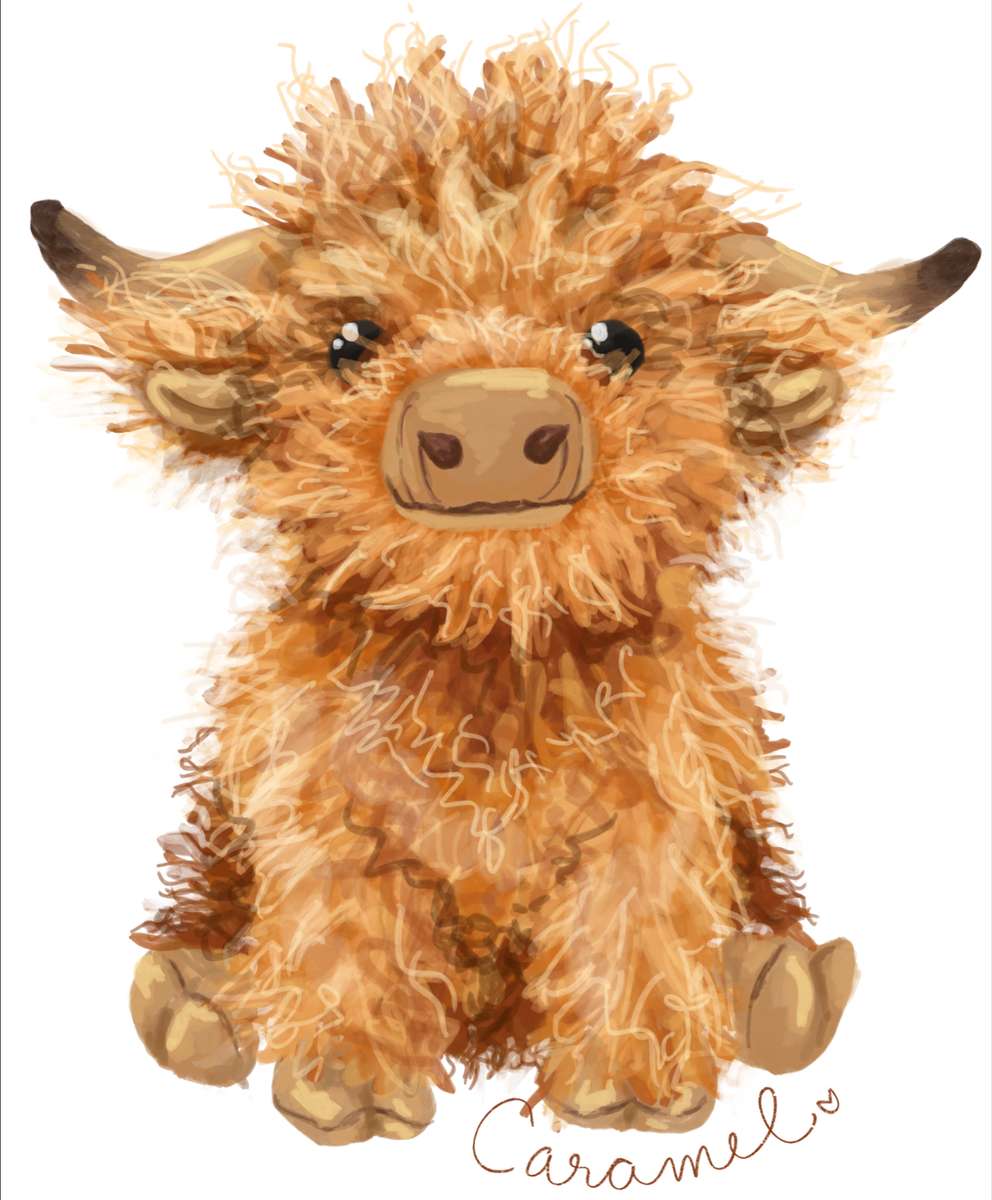 Caramel la vache des Highlands puzzle en ligne