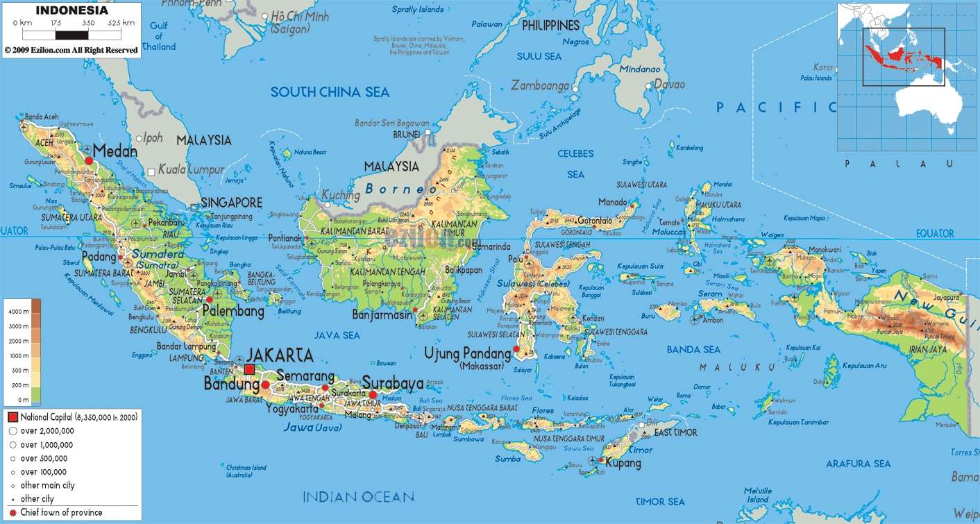 peta Indonesië puzzel online van foto