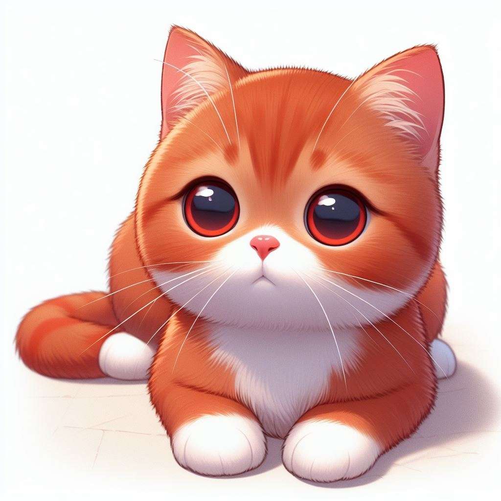 私の赤い猫 写真からオンラインパズル