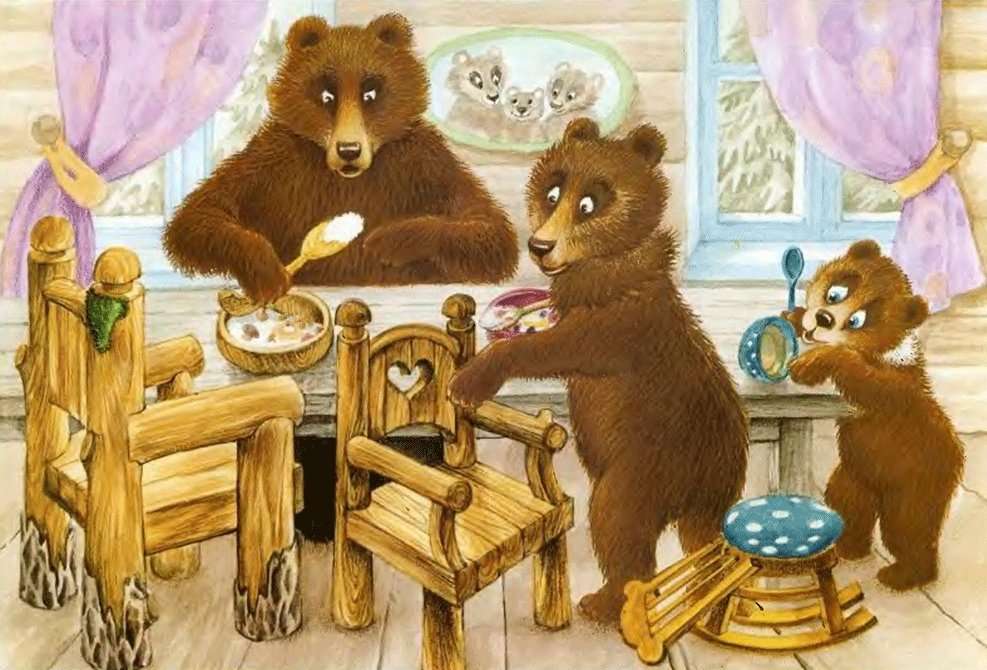 Bears from a fairy tale online puzzle