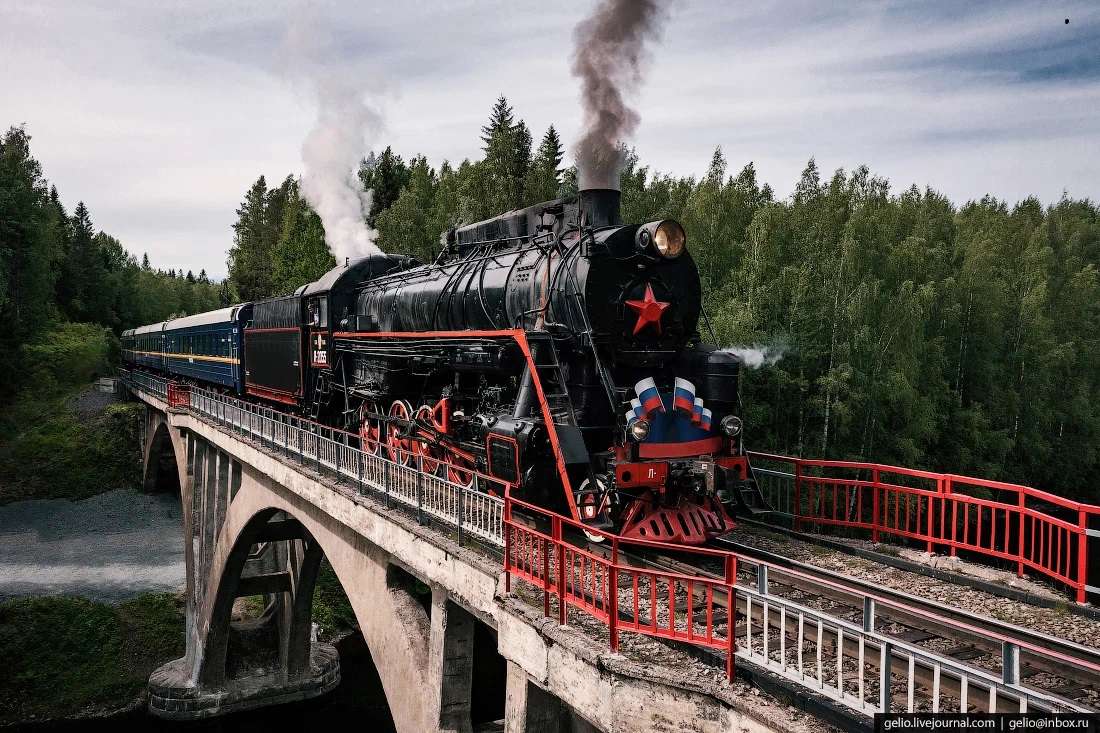 USSR steam locomotives online puzzle