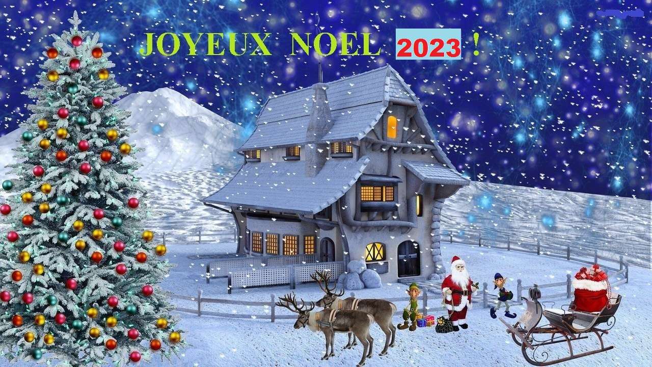 Frohe Weihnachten 2023 Online-Puzzle vom Foto