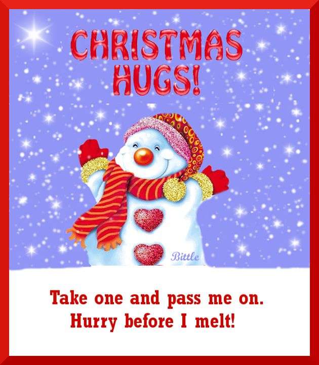 Χριστουγεννιάτικη αγκαλιά παζλ online από φωτογραφία